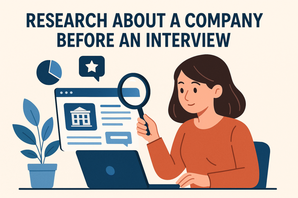things to research about a company before an interview
